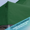 Sealey Dellonda Premium 3x6m Pop-Up Gazebo, Heavy Duty, PVC Coated, Water-Resistant Fabric, Supplied with Carry Bag, Rope, Stakes & Weight Bags - Dark Green Canopy