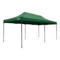 Sealey Dellonda Premium 3x6m Pop-Up Gazebo, Heavy Duty, PVC Coated, Water-Resistant Fabric, Supplied with Carry Bag, Rope, Stakes & Weight Bags - Dark Green Canopy