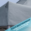 Sealey Dellonda Premium 3x6m Pop-Up Gazebo, Heavy Duty, PVC Coated, Water-Resistant Fabric, Supplied with Carry Bag, Rope, Stakes & Weight Bags - Grey Canopy