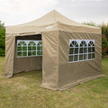 Sealey DG160 Dellonda Premium 2x2m Pop-Up Gazebo & Side Walls, PVC Coated, Water-Resistant Fabric, Supplied with Carry Bag, Rope, Stakes & Weight Bags - Beige