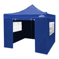 Sealey DG161 Dellonda Premium 2x2m Pop-Up Gazebo & Side Walls, PVC Coated, Water-Resistant Fabric, Supplied with Carry Bag, Rope, Stakes & Weight Bags - Blue