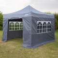 Sealey DG163 Dellonda Premium 2x2m Pop-Up Gazebo & Side Walls, PVC Coated, Water-Resistant Fabric, Supplied with Carry Bag, Rope, Stakes & Weight Bags - Grey
