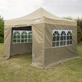 Sealey DG164 Dellonda Premium 3x3m Pop-Up Gazebo & Side Walls, PVC Coated, Water-Resistant Fabric with Carry Bag, Rope, Stakes & Weight Bags - Beige