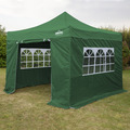 Sealey DG166 Dellonda Premium 3x3m Pop-Up Gazebo & Side Walls, PVC Coated, Water-Resistant Fabric with Carry Bag, Rope, Stakes & Weight Bags - Green