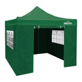 Sealey DG166 Dellonda Premium 3x3m Pop-Up Gazebo & Side Walls, PVC Coated, Water-Resistant Fabric with Carry Bag, Rope, Stakes & Weight Bags - Green