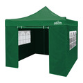 Sealey DG166 Dellonda Premium 3x3m Pop-Up Gazebo & Side Walls, PVC Coated, Water-Resistant Fabric with Carry Bag, Rope, Stakes & Weight Bags - Green