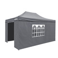 Sealey DG171 Dellonda Premium 3x4.5m Pop-Up Gazebo & Side Walls, PVC Coated, Water-Resistant Fabric with Carry Bag, Rope, Stakes & Weight Bags - Grey