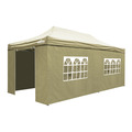 Sealey DG172 Dellonda Premium 3x6m Pop-Up Gazebo & Side Walls, PVC Coated, Water-Resistant Fabric with Carry Bag, Rope, Stakes & Weight Bags - Beige