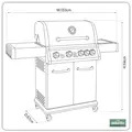 Sealey DG17 Dellonda 4+1 Burner Deluxe Gas BBQ Grill with Piezo Ignition & Thermometer - Stainless Steel