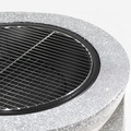 Sealey DG190 Dellonda Round MgO Fire Pit with BBQ Grill & Safety Mesh Screen 75cm - Light Grey