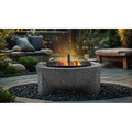 Sealey DG191 Dellonda Round MgO Fire Pit with BBQ Grill & Safety Mesh Screen 75cm - Dark Grey
