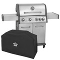 Sealey DG231 Dellonda 4+1 Burner Deluxe Gas BBQ Grill with Piezo Ignition & Thermometer & Cover - Stainless Steel