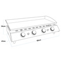 Sealey Dellonda 4 Burner Portable Gas Plancha