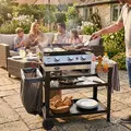 Sealey DG263 Dellonda Plancha Trolley with Utensil Holder - Stainless Steel Top