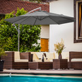 Sealey DG264 Dellonda Banana Parasol with Cover 3m - Grey