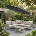 Sealey DG267 Dellonda Cantilever Parasol with 360° Rotation, Tilt & Cover 3m - Grey