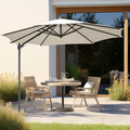 Sealey DG268 Dellonda Cantilever Parasol with 360° Rotation, Tilt & Cover 3m - Cream