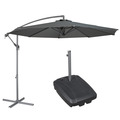 Sealey DG270 Dellonda Banana Parasol with Cover & Base 3m - Grey