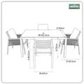 Sealey DG275 Dellonda Fusion Outdoor Dining Set 5pc