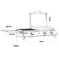 Sealey Dellonda 3 Burner Stainless Steel Portable Gas Plancha/Grill 8.5kW