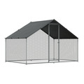 Sealey Dellonda Walk-In Galvanized Steel Chicken Run with Roof Cover & PVC Coated Chicken Wire