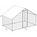 Sealey Dellonda Walk-In Galvanized Steel Chicken Run with Roof Cover & PVC Coated Chicken Wire