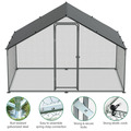Sealey Dellonda Walk-In Galvanized Steel Chicken Run with Roof Cover & PVC Coated Chicken Wire