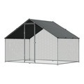 Sealey Dellonda Walk-In Galvanized Steel Chicken Run with Roof Cover & PVC Coated Chicken Wire