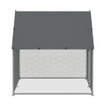 Sealey Dellonda Walk-In Galvanized Steel Chicken Run with Roof Cover & PVC Coated Chicken Wire