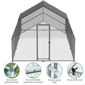Sealey DG280 Dellonda Walk-In Galvanized Steel Chicken Run with Roof Cover & PVC Coated Chicken Wire