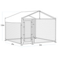 Sealey Dellonda Galvanised Steel Dog Kennel with Roof Cover & Chain Link Fencing