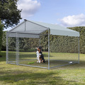 Sealey Dellonda Galvanised Steel Dog Kennel with Roof Cover & Chain Link Fencing