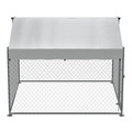 Sealey Dellonda Galvanised Steel Dog Kennel with Roof Cover & Chain Link Fencing