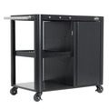 Sealey DG282 Dellonda BBQ/Plancha Workstation Trolley with Cupboard, Extension Table & Utensil Hooks, Black