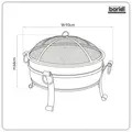 Sealey DG42 Dellonda 76cm Deluxe 2-in-1 Outdoor Fire Pit & Coffee Table Antique Bronze Effect