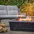 Sealey DG43 Dellonda 89cm Square Outdoor Fire Pit, Black