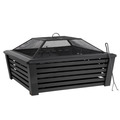 Sealey DG43 Dellonda 89cm Square Outdoor Fire Pit, Black