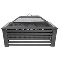 Sealey DG43 Dellonda 89cm Square Outdoor Fire Pit, Black