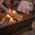 Sealey DG44 Dellonda 89cm Rectangular Outdoor Fire Pit, Antique Bronze Effect