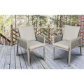 Sealey Dellonda Fusion Garden/Patio Dining Chairs with Armrests 6pc - Light Grey