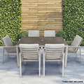Sealey Dellonda Fusion Garden/Patio Dining Chairs with Armrests 6pc - Light Grey