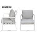 Sealey Dellonda Kyoto Aluminium Outdoor Sofa & Coffee Table Set 4pc
