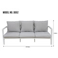 Sealey Dellonda Kyoto Aluminium Outdoor Sofa & Coffee Table Set 4pc