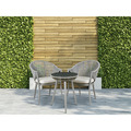 Sealey Dellonda Echo Aluminium Balcony Set with Tempered Glass Tabletop 3pc