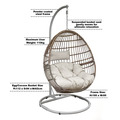 Sealey Dellonda Single Swinging Egg Chair with Cushion