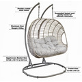 Sealey Dellonda Double Swinging Egg Chair with Cushion