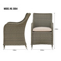 Sealey Dellonda Chester Rattan Wicker Outdoor Garden Dining Chairs 2pc
