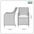 Sealey DG64 Dellonda Chester Rattan Wicker Outdoor Garden Dining Chairs 2pc