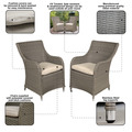 Sealey Dellonda Chester Rattan Wicker Outdoor Garden Dining Chairs 2pc