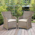 Sealey Dellonda Chester Rattan Wicker Outdoor Garden Dining Chairs 2pc